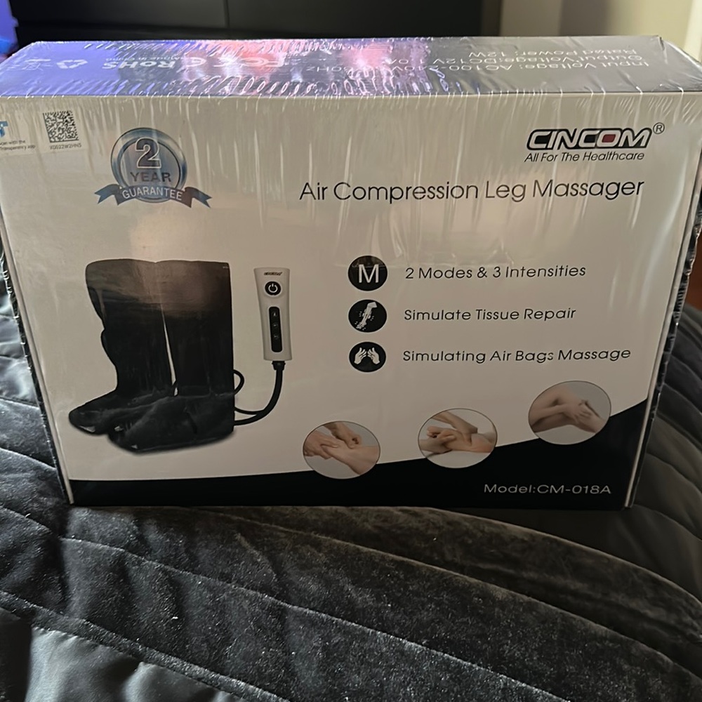 Air compression leg massager